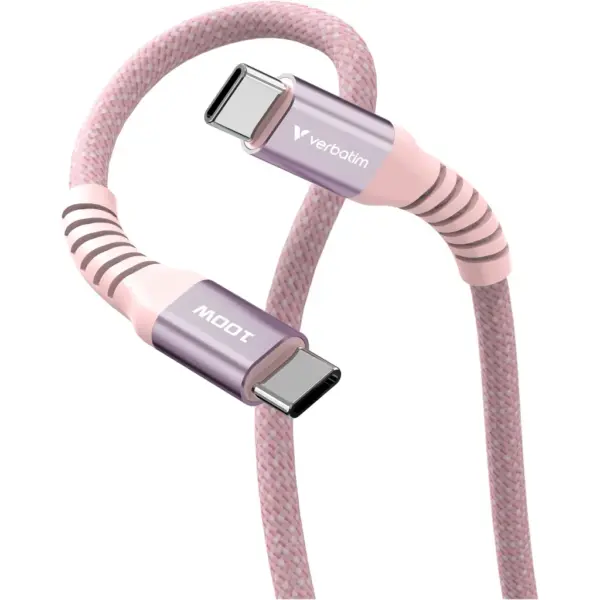 Дата кабель USB-C to USB-C 1.2m Magnetic 100W pink Verbatim (31857)