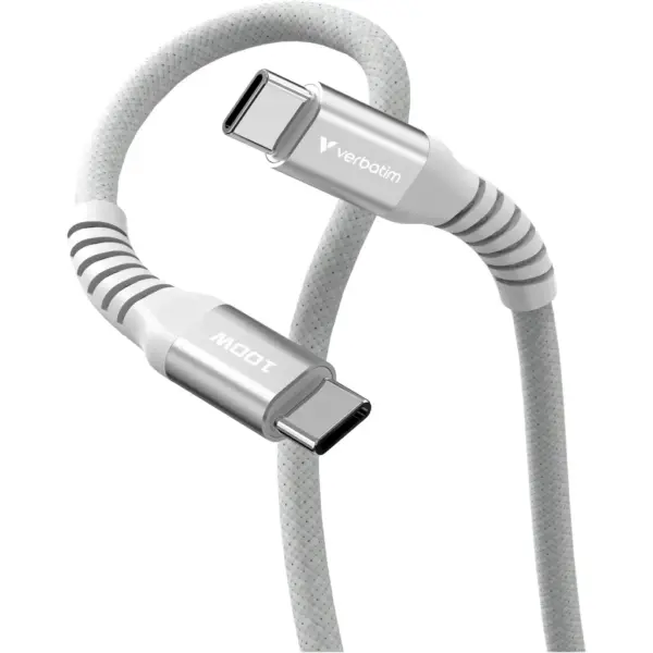 Дата кабель USB-C to USB-C 1.2m Magnetic 100W gray Verbatim (31854)
