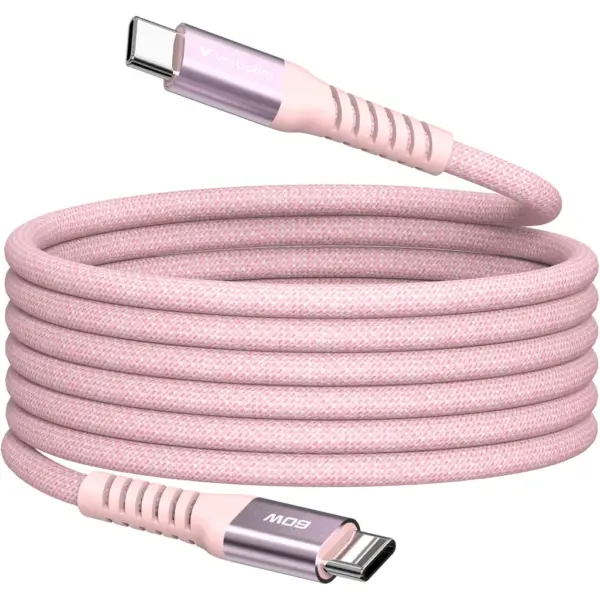 Дата кабель USB-C to USB-C 1.2m Magnetic 60W pink Verbatim (31853)