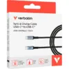 Дата кабель USB-C to USB-C 1.2m 60W black Verbatim (31845)