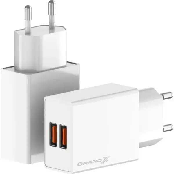 Зарядний пристрій Grand-X CH-15W 2xUSB 10.5W Black (CH-15W)