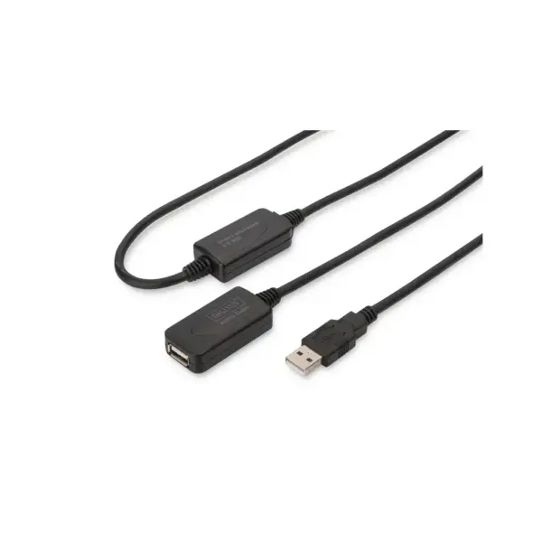 Дата кабель USB 2.0 AM/AF 20.0 m active Digitus (DA-73102)