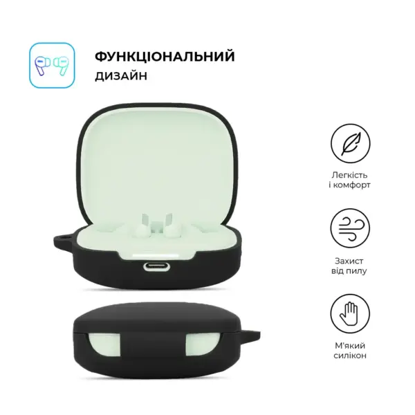 Чохол для навушників Armorstandart Hang Case для Xiaomi Redmi Buds 6 Black (ARM83390)