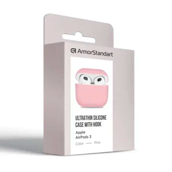 Чохол для навушників Armorstandart Ultrathin Silicone Case для Apple AirPods 3 Pink (ARM60288)