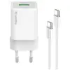 Зарядний пристрій ColorWay C101A GaN Mini 20W PD PPS USB-C + USB-A QC4.0 + cable USB-C to USB-C black (CW-CHS062PDC-WT)