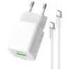 Зарядний пристрій ColorWay C101A GaN Mini 20W PD PPS USB-C + USB-A QC4.0 + cable USB-C to USB-C black (CW-CHS062PDC-WT)
