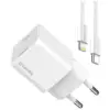 Зарядний пристрій ColorWay C101D GaN Mini 20W PD PPS USB-C + cable USB-C to Lightning white (CW-CHS059PDL-WT)