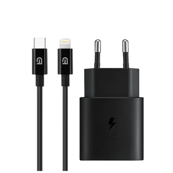 Зарядний пристрій Armorstandart AR-TA800 25W USB-C + cable USB-C to Lightning black (ARM77721)