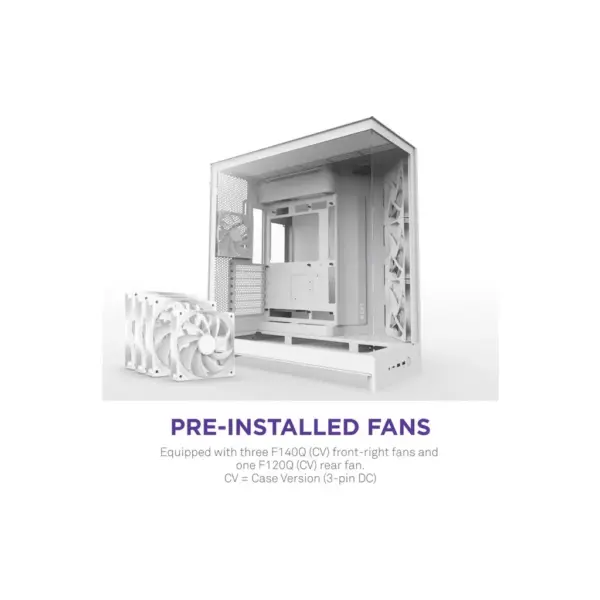 Корпус для ПК NZXT H9 Flow Dual-Chamber All White (CM-H92FW-01)