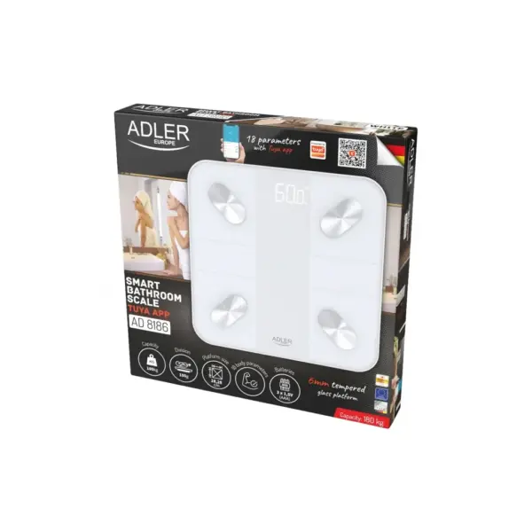 Ваги підлогові Adler AD 8186 white (AD8186W)
