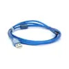 Дата кабель USB 2.0 AM/AF 1.5m ferrite transparent blue Voltronic (YT-AM/AF-1.5TBL)