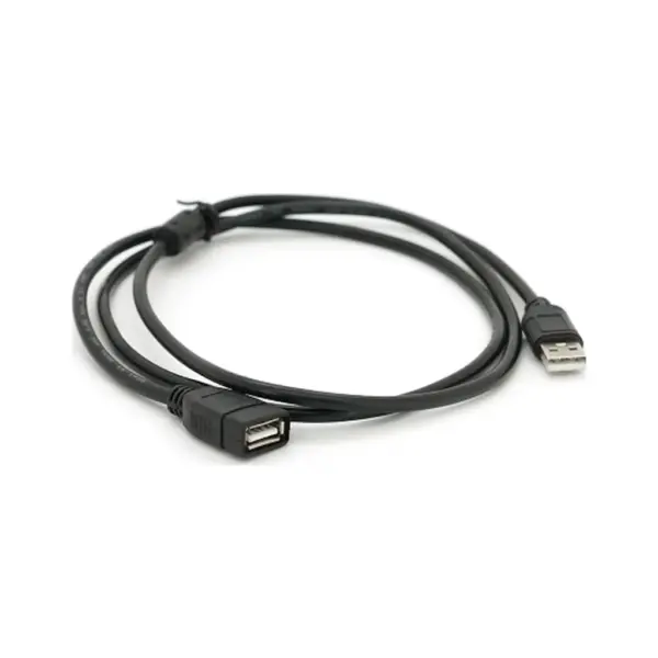 Дата кабель USB 2.0 AM/AF 1.5m ferrite black Voltronic (YT-AM/AF-1.5B)