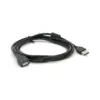 Дата кабель USB 2.0 AM/AF 2.0m ferrite black Voltronic (YT-AM/AF-2.0B)