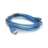 Дата кабель USB 2.0 AM/AF 3.0m ferrite transparent blue Voltronic (YT-AM/AF-3.0TBL)