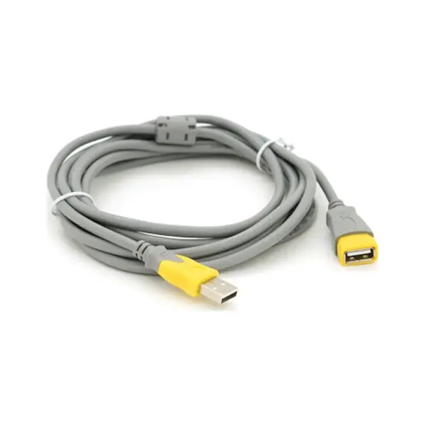 Дата кабель USB 2.0 AM/AF 3.0m ferrite grey yellow V-LINK (YT-AM/AF-3.0GY)