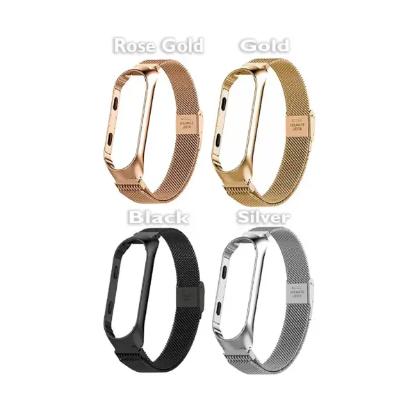 Ремінець до фітнес браслета BeCover Metal для Xiaomi Mi Smart Band 8 Rose Gold (709360)