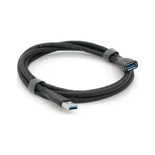 Дата кабель USB 3.0 AM/AF 1.5m black VEGGIEG (YT-3.0AMAF-1.5BL)
