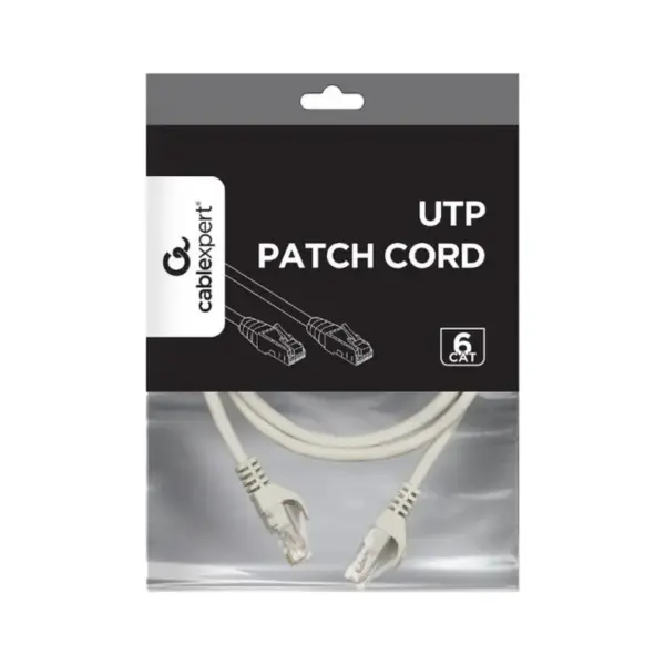 Патч-корд 0.5м UTP cat 6 CU gray Cablexpert (PP6U-CU-0.5M)