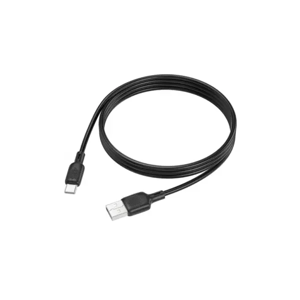 Дата кабель USB 2.0 AM to USB-C 1.0m silicone black BOROFONE (6941991115431) Дата кабель USB 2.0 AM to USB-C 1.0m silicone black BOROFONE (6941991115431)
