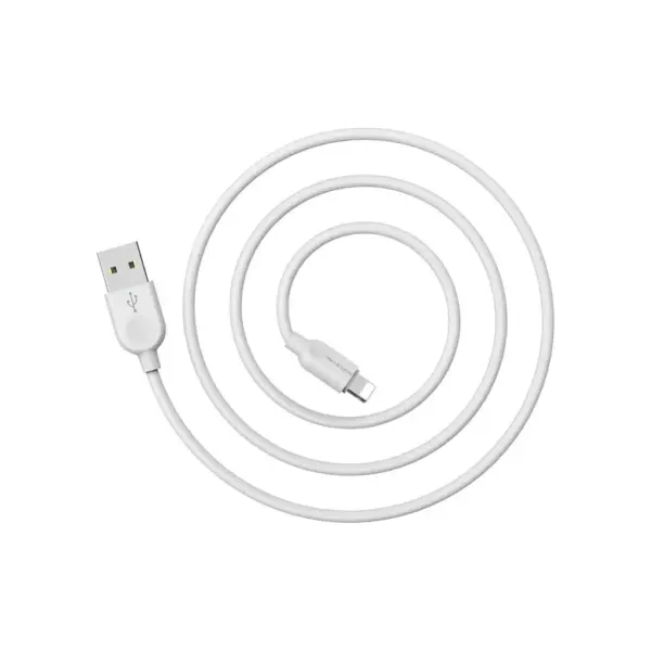 Дата кабель USB 2.0 AM to Lightning 1.0m 2.4A white BOROFONE (6957531089971)