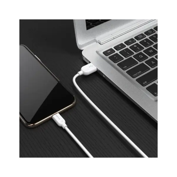 Дата кабель USB 2.0 AM to Lightning 1.0m 2.4A white BOROFONE (6957531089971)