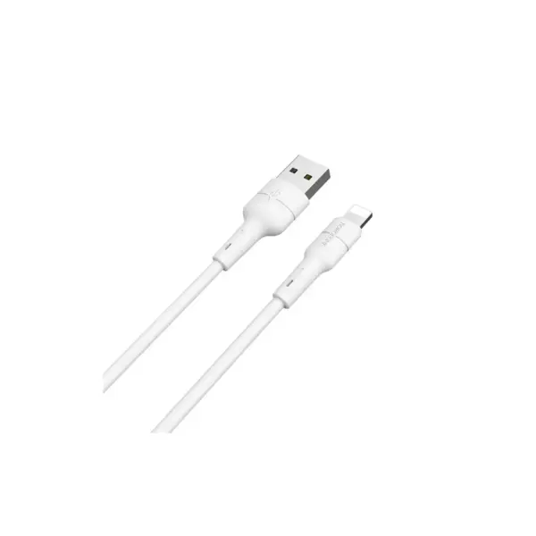 Дата кабель USB 2.0 AM to Lightning 1.0m 2.4A silicone white BOROFONE (6931474706874) Дата кабель USB 2.0 AM to Lightning 1.0m 2.4A silicone white BOROFONE (6931474706874)