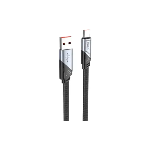 Дата кабель USB 2.0 AM to USB-C 1.2m 5A nylon black HOCO (6942007605007)