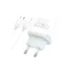 Зарядний пристрій HOCO C104A USB-C PD20W + cable USB-C to Lightning white (6931474782908)