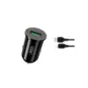 Зарядний пристрій XO USB QC3.0 18W + cable USB to Lightning black (TZ12-L-BK)