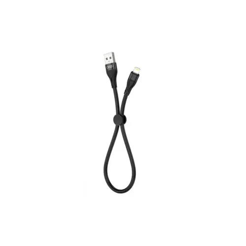 Дата кабель USB 2.0 AM to Lightning 0.25m 2.4A black XO (XO-NB179-025-BK)