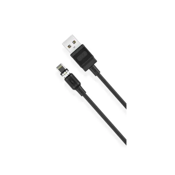 Дата кабель USB 2.0 AM to Lightning 1.0m 2.1A magnetic pvc black XO (NB187-L-1-BK)