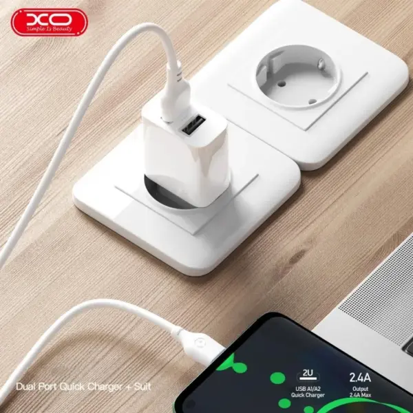 Зарядний пристрій XO 2xUSB QC3.0 (XO-QC09)