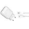 Зарядний пристрій XO 2xUSB 2.4A + cable USB to Lightning white (L78-L-WH)