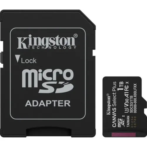 Карта пам'яті Kingston 1TB microSDXC class 10 UHS-I U3 V30 A1 Canvas Select Plus (SDCS3/1TB)