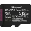 Карта пам'яті Kingston 512GB microSDXC class 10 UHS-I U3 V30 A1 Canvas Select Plus (SDCS3/512GBSP)