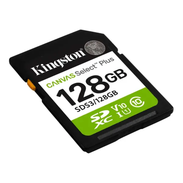 Карта пам'яті Kingston 128GB SDXC class 10 UHS-I V10 A1 Canvas Select Plus (SDS3/128GB)