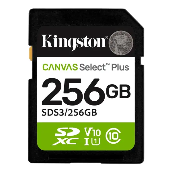 Карта пам'яті Kingston 256GB SDXC class 10 UHS-I V10 A1 Canvas Select Plus (SDS3/256GB)