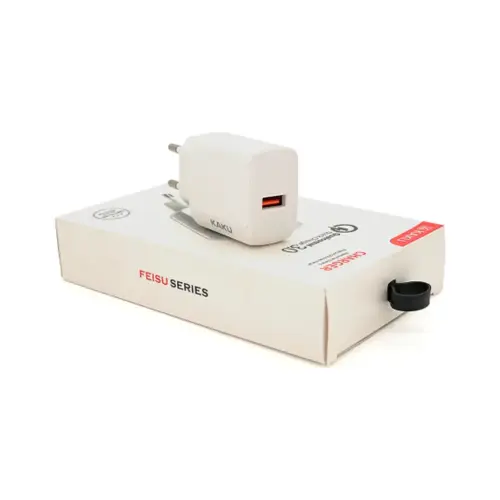 Зарядний пристрій iKAKU USB QC3.0 white (KSC-178-FEISU)