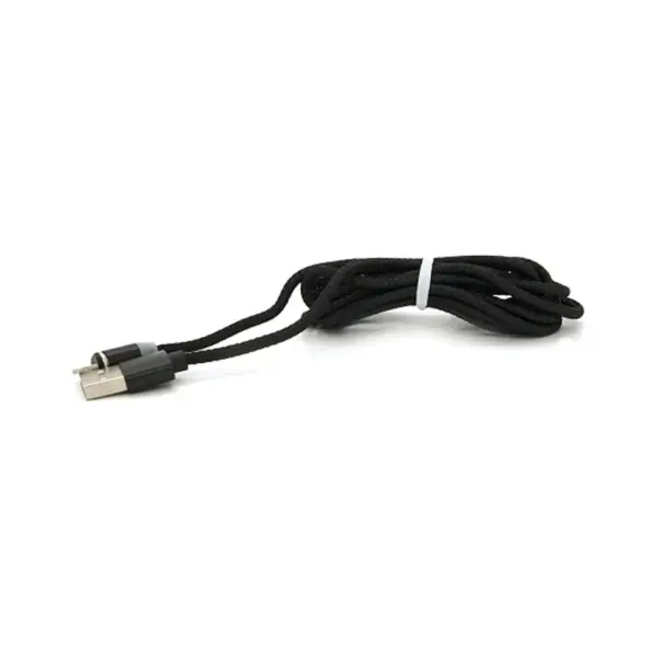 Дата кабель USB 2.0 to Lightning 2.0m 2A magnetic nylon black PiPo (18166)