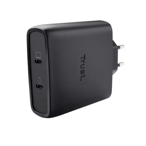 Зарядний пристрій Trust 2xUSB-C 100W GaN PD/PPS black (25527_TRUST)