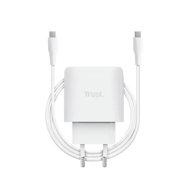 Зарядний пристрій Trust USB-C 45W GaN PD/PPS white (25522_TRUST) Зарядний пристрій Trust USB-C 45W GaN PD/PPS white (25522_TRUST)