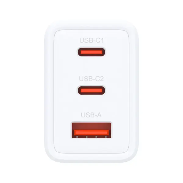 Зарядний пристрій D-Link 2xUSB-C + 1xUSB-A 65W GaN white (DCP-651)