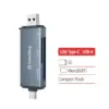 Зчитувач флеш-карт ColorWay USB 2.0/USB-C to CF/SD/MicroSD (CW-CR-01)
