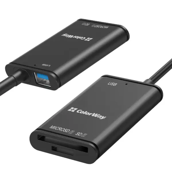 Зчитувач флеш-карт ColorWay USB-C to USB 3.0/SD/MicroSD (CW-CR-02) Зчитувач флеш-карт ColorWay USB-C to USB 3.0/SD/MicroSD (CW-CR-02)