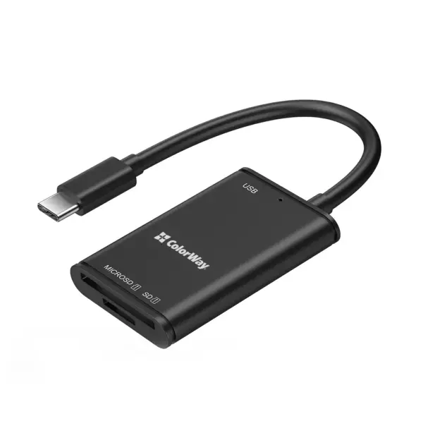 Зчитувач флеш-карт ColorWay USB-C to USB 3.0/SD/MicroSD (CW-CR-02) Зчитувач флеш-карт ColorWay USB-C to USB 3.0/SD/MicroSD (CW-CR-02)