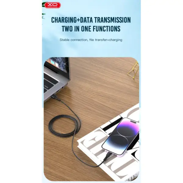 Дата кабель USB 2.0 AM to Lightning 1.0m black XO (NB230_L_Black) Дата кабель USB 2.0 AM to Lightning 1.0m black XO (NB230_L_Black)