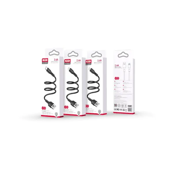 Дата кабель USB 2.0 AM to Lightning 1.0m black XO (NB230_L_Black) Дата кабель USB 2.0 AM to Lightning 1.0m black XO (NB230_L_Black)