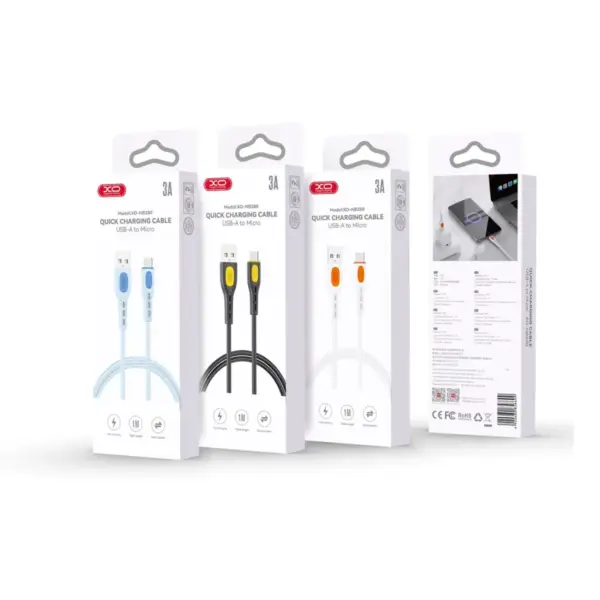 Дата кабель USB 2.0 AM to Micro 5P 1.0m black XO (NB280_M_Black)