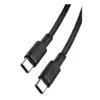 Дата кабель USB-C to USB-C 1.0m 100W braided black XO (NBQ199_С_Black)