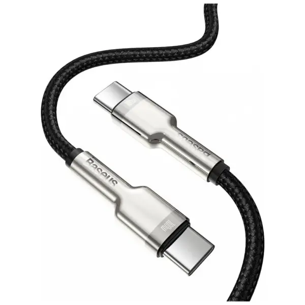 Дата кабель USB-C to USB-C 1.0m 100W metal black Baseus (CATJK-C01)